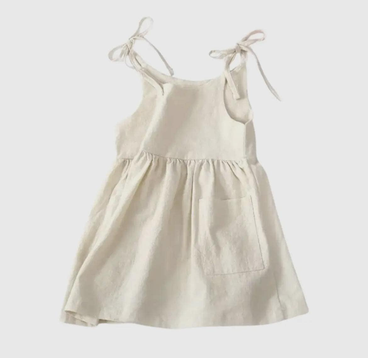 Cream Linen Dress
