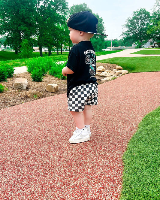 B+W | Harem Checkered Shorts