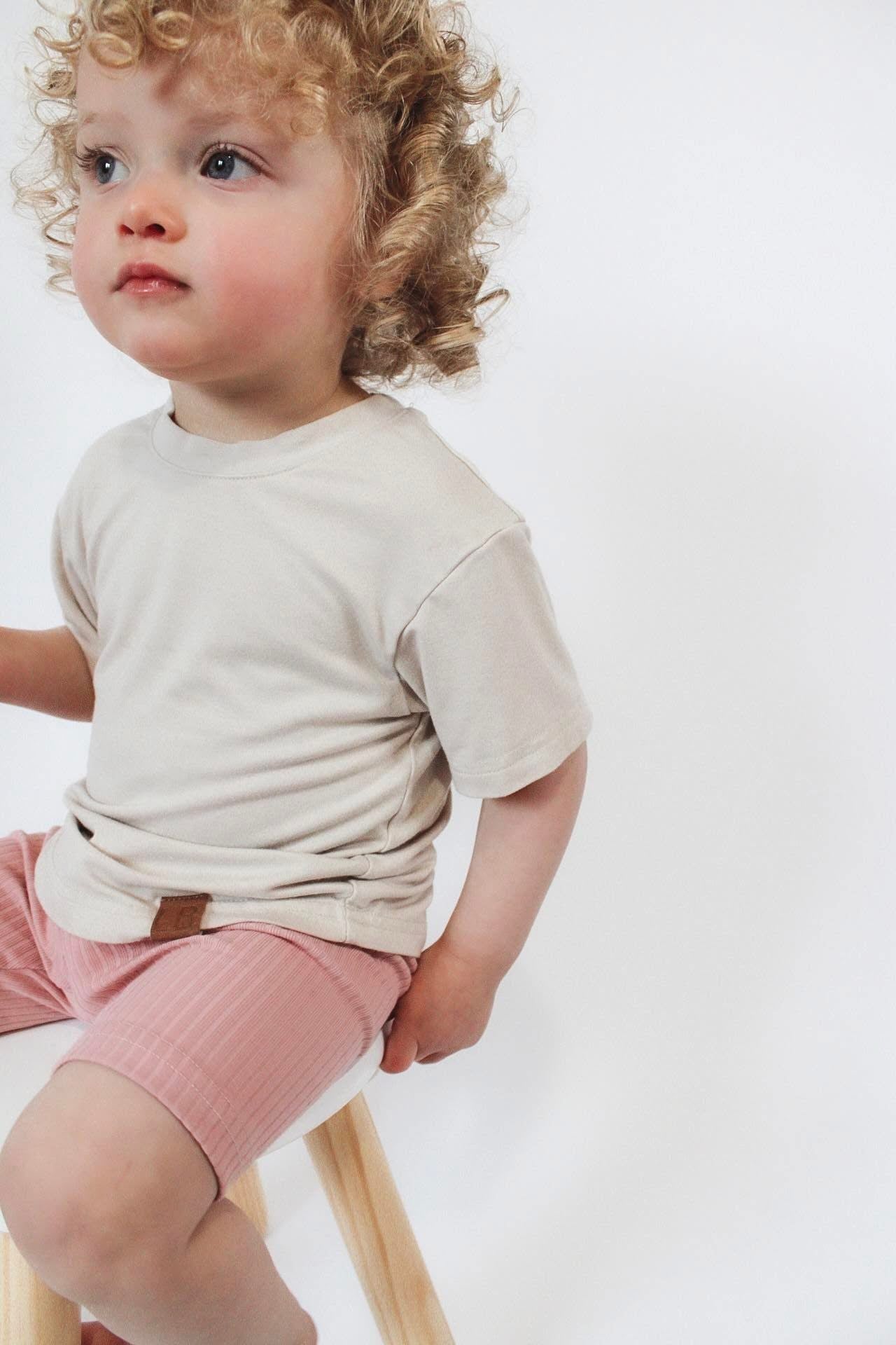 LG Ribbed Bikers | Dusty Rose