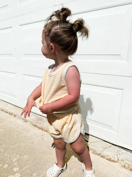 Terry Tank Short Set | Creamsicle