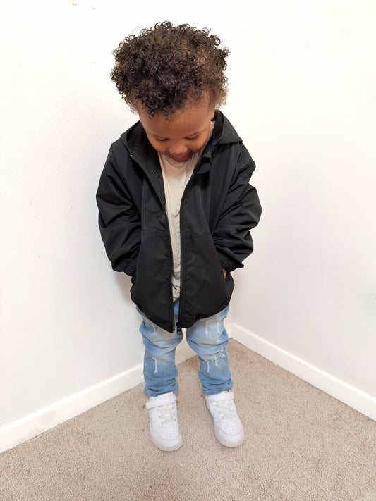 LG Black Windbreaker Zip Jacket