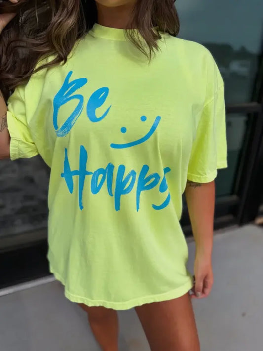 BE HAPPY • Neon Lemon