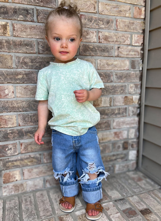 Seafoam | Acid Wash Tee