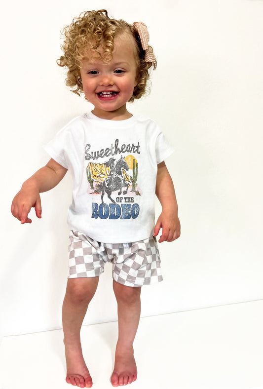 Taupe | Harem Checkered Shorts