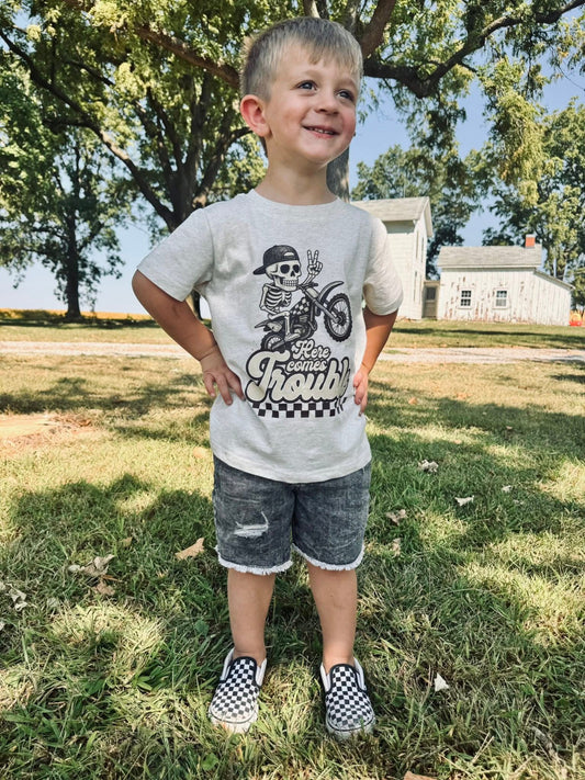 Here Comes Trouble Tee