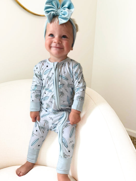 Surfs Up Bamboo | Zip Romper
