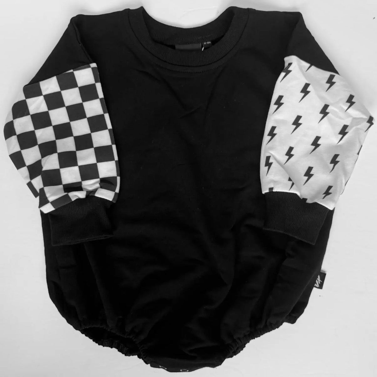 Checkered & Bolt • Bubble Romper