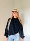 Adult Drop-Shoulder Pullover • Black