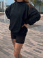 Adult Drop-Shoulder Pullover • Black