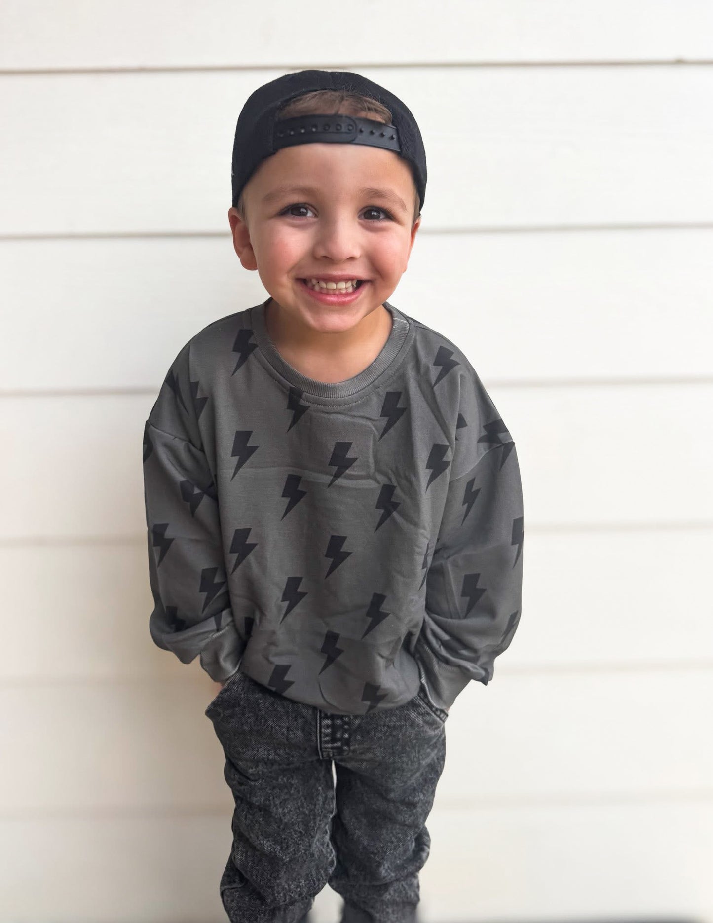 LG GREY SKIES CREWNECK