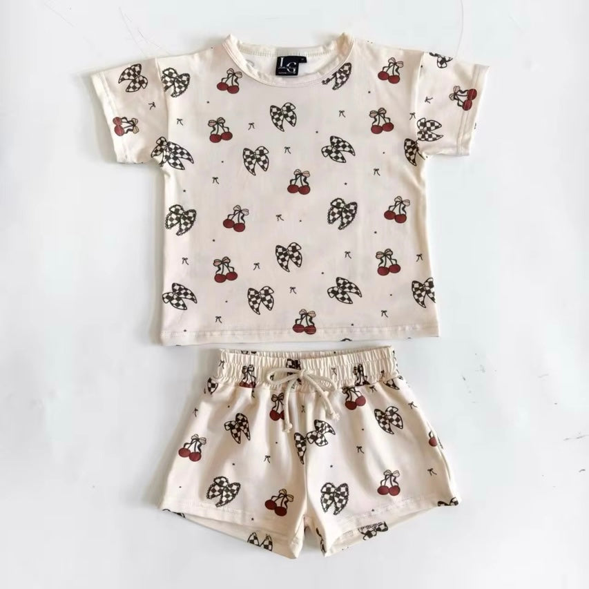 LG CHERRY PICNIC SHORT SET