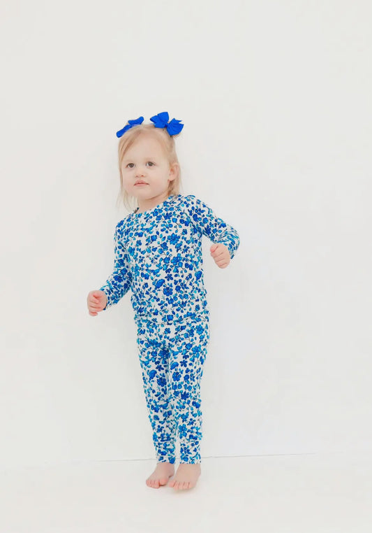 Dainty Blue Bamboo | Two Piece Set