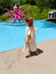 SUNNY TRIPE PONCHO TOWEL