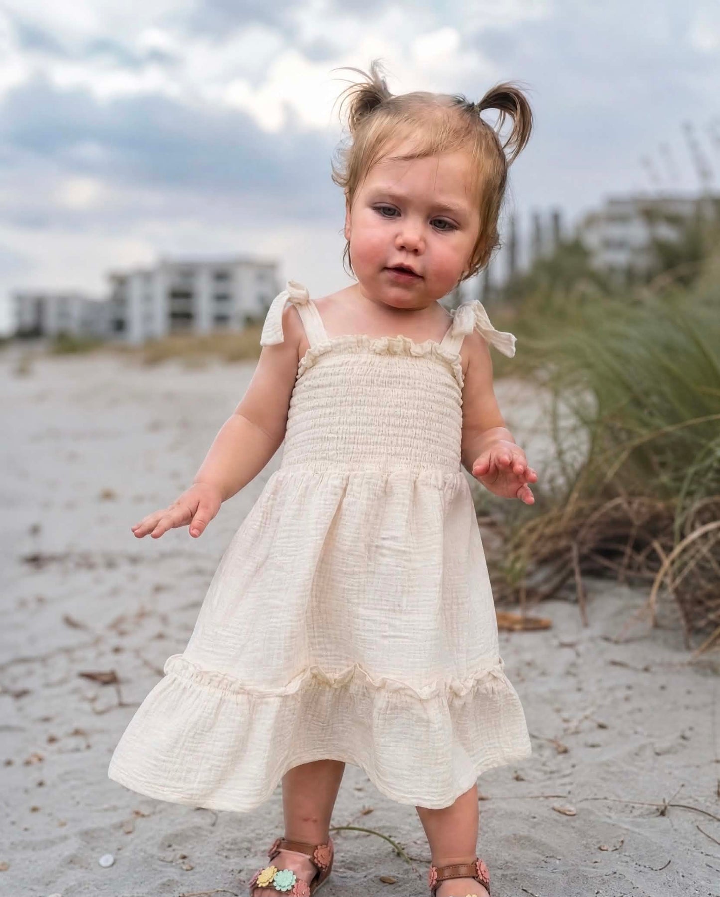 LG BUTTERCREAM MUSLIN DRESS