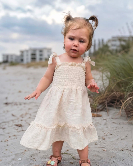 LG BUTTERCREAM MUSLIN DRESS