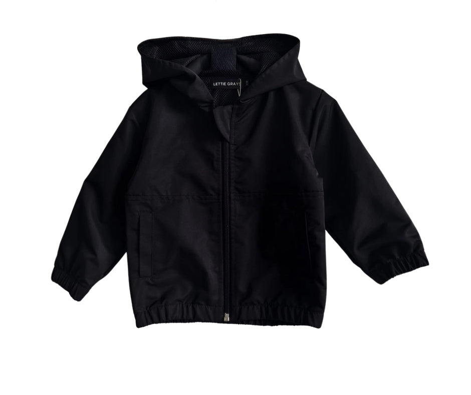 LG Black Windbreaker Zip Jacket